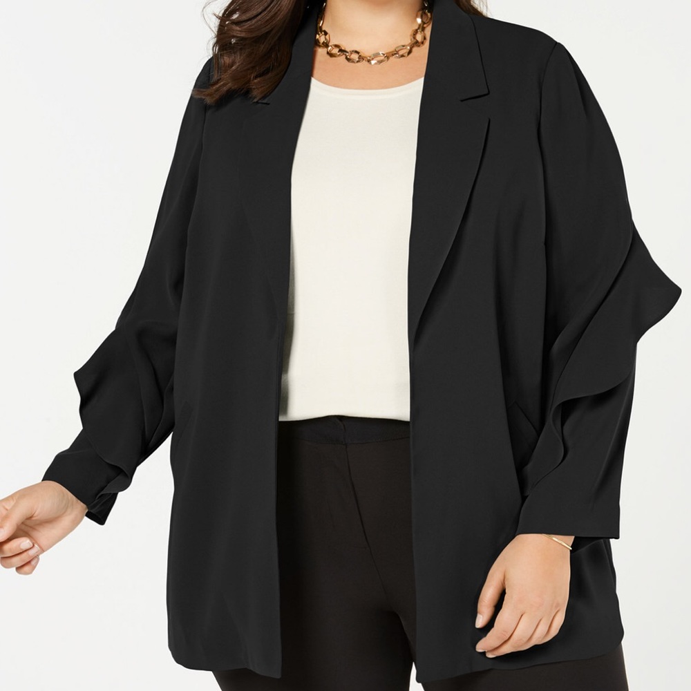 🖤Alfani plus size flounce-sleeve women’s jacket
